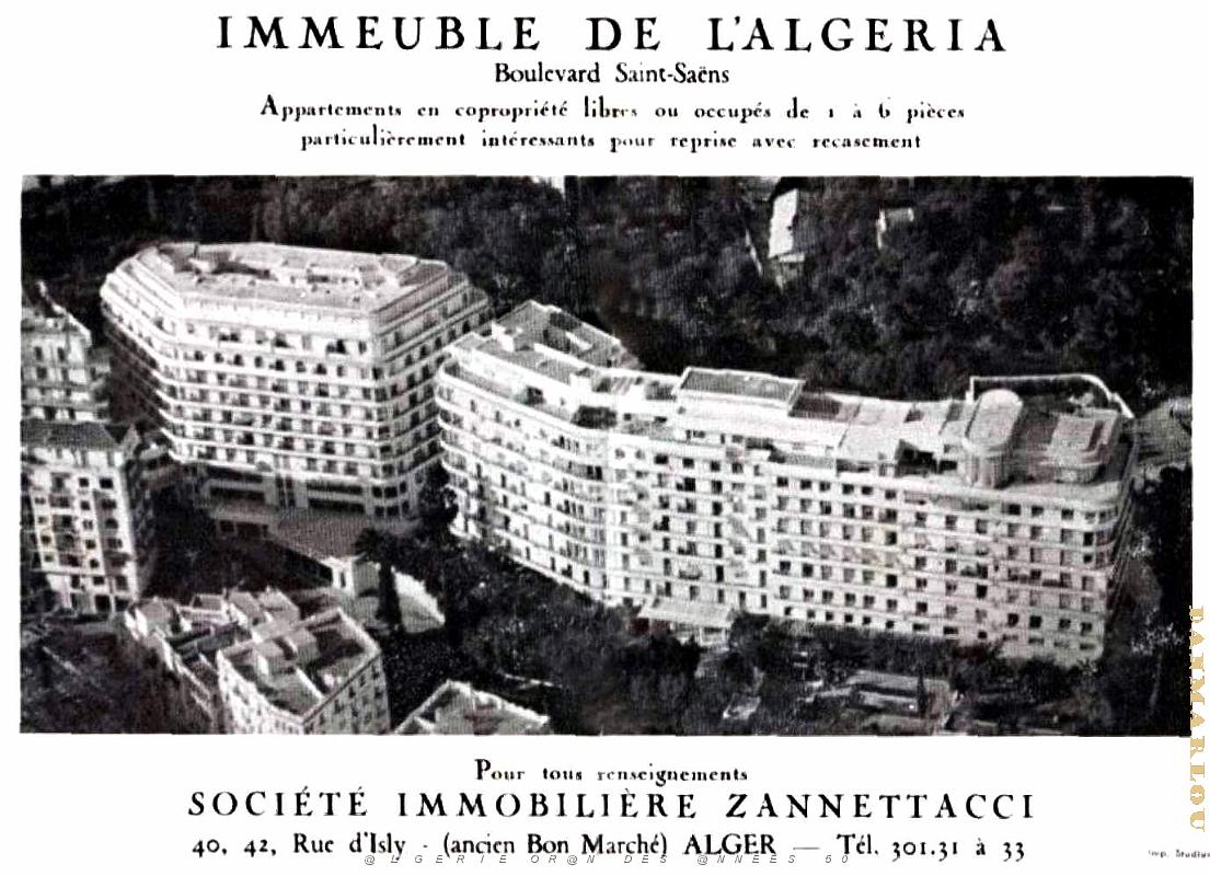 Alger - Boulevard Saint-Saens - Immeuble Algeria.jpg